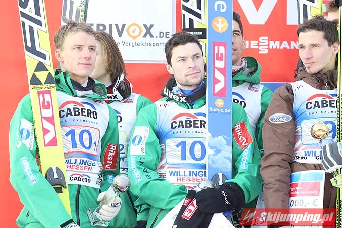 130 Rune Velta, Anders Jacobsen, Robert Kranjec